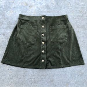 Forever21 Velvet/Sued Leather High-Rise Mini Skirt